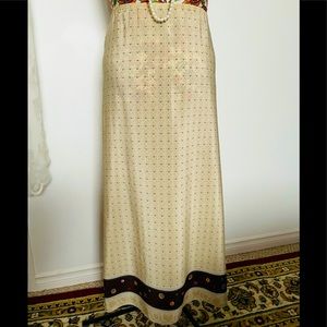 Elegant Cream Maxi Skirt